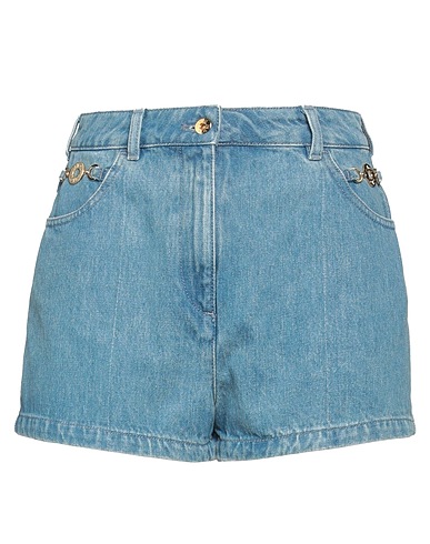 PATOU Denim shorts Blue 92% Cotton, 8% Polyester, Zamak