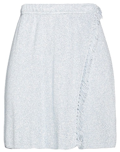 IRREPLACEABLE ELISA GIORDANO Mini skirt Sky blue 70% Viscose, 15% Metallic fiber, 15% Nylon