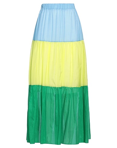 THE ABITO Milano Maxi Skirts Azure 70% Cotton, 30% Silk