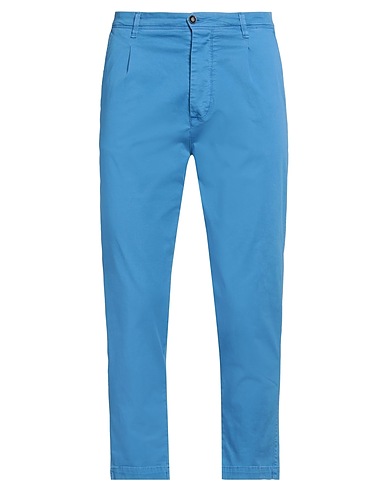 OFFICINA 36 Casual trouser Azure 98% Cotton, 2% Elastane