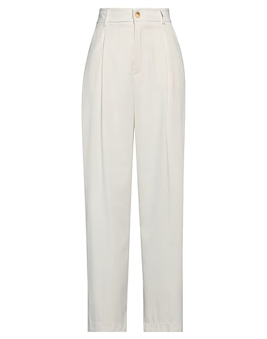 VICOLO Casual trouser Off white 69% Polyester, 25% Viscose, 6% Elastane