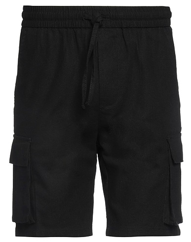 ONLY & SONS Shorts & Bermuda Nero 75% Cotone, 25% Lino