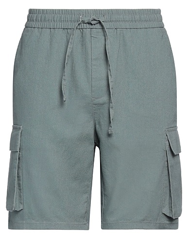 ONLY & SONS Shorts & Bermuda Grigio 75% Cotone, 25% Lino