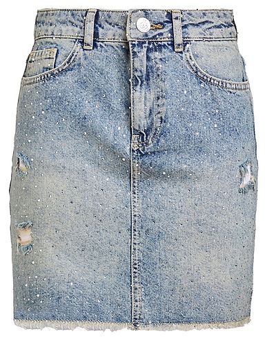 GAëLLE Paris Denim skirt Blue 100% Cotton