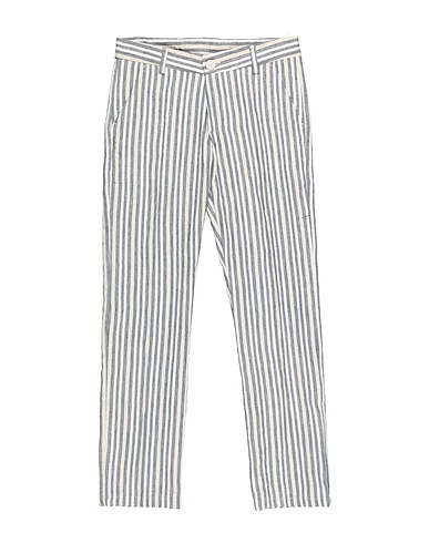 EMANUEL PRIS Casual trouser Blue 45% Cotton, 30% Polyester, 20% Linen, 5% Other Fibres