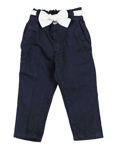 EMANUEL PRIS Casual trouser Midnight blue 63% Cotton, 35% Linen, 2% Elastane