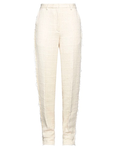 FEDERICO CINA Pantalone Panna 98% Cotone, 2% Poliammide