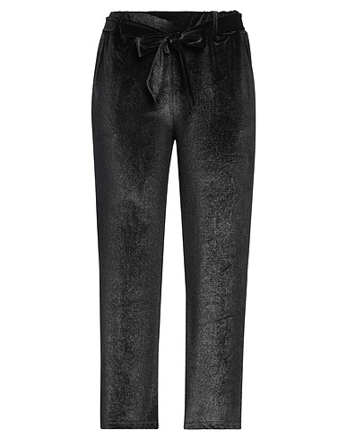 LE VOLIÈRE Casual trouser Black 67% Polyester, 28% Cotton, 5% Elastane