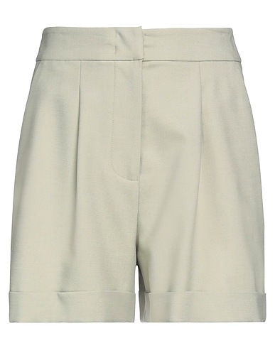 FEDERICA TOSI Shorts & Bermuda Sage green 57% Polyamide, 25% Wool, 15% Viscose, 3% Elastane
