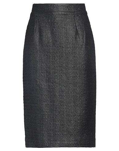 FEDERICA TOSI Midi skirt Black 88% Cotton, 12% Polyester