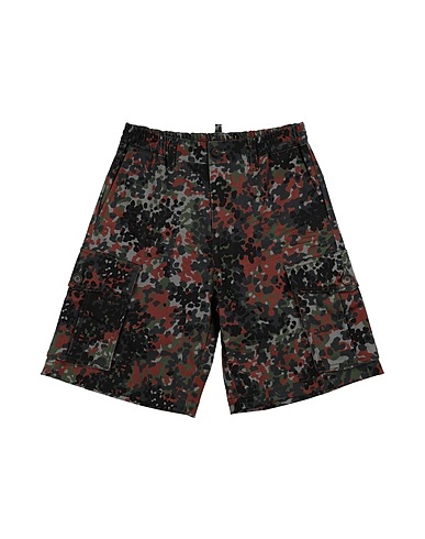 DSQUARED2 Shorts & Bermuda Military green 98% Cotton, 2% Elastane