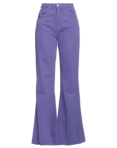 HINNOMINATE Denim trousers Purple 100% Cotton
