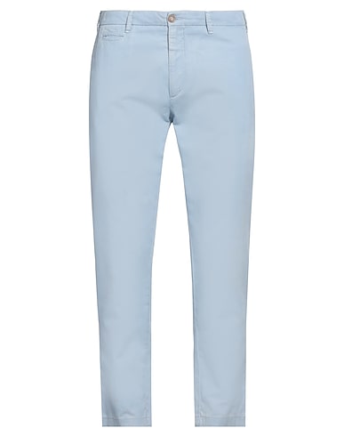 40WEFT Casual pants Sky blue 69% Cotton, 30% Linen, 1% Elastane