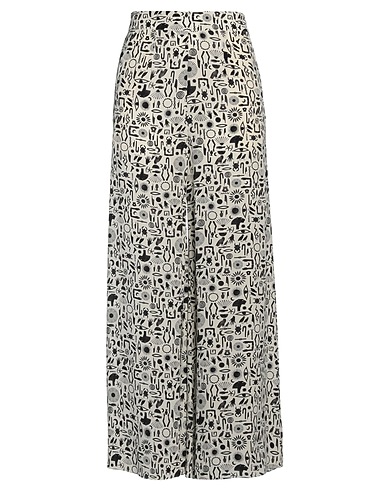 MUZUNGU SISTERS Casual trouser Ivory 100% Silk