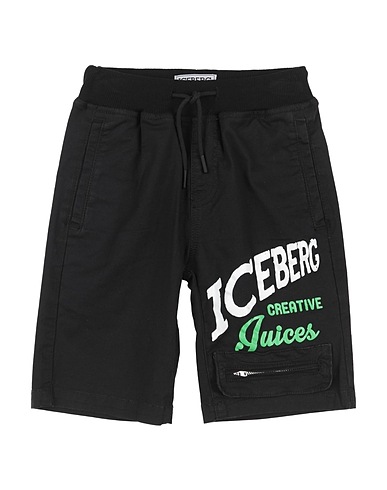 ICEBERG Shorts & Bermuda Nero 98% Cotone, 2% Elastan