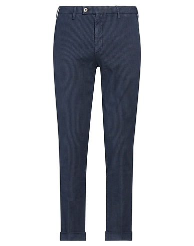 MICHAEL COAL Casual pants Navy 50% Cotton, 48% Linen, 2% Elastane