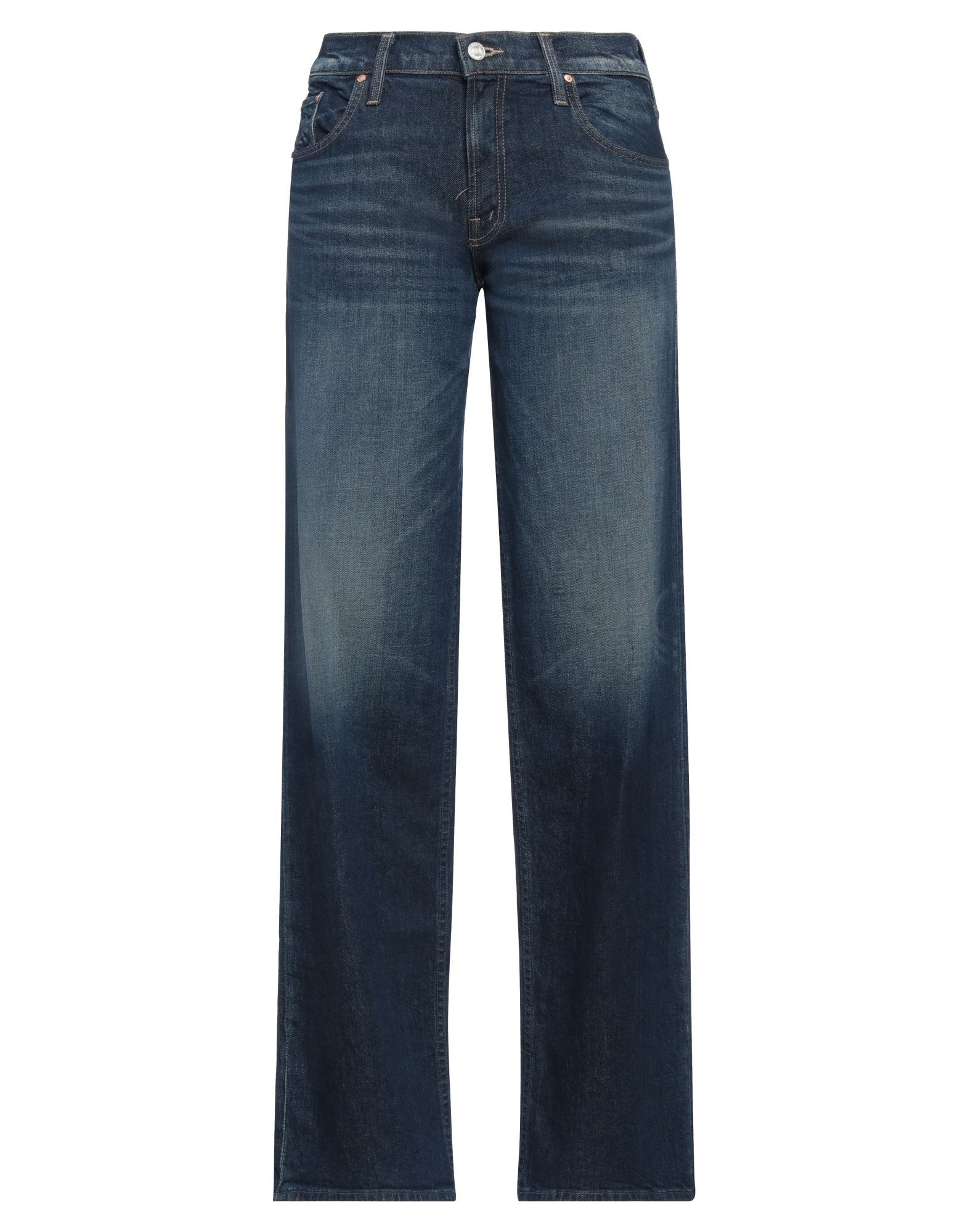 MOTHER Denim trousers Blue 98% Cotton, 2% Elastane