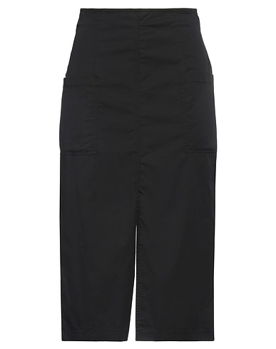 ALESSIA SANTI Midi skirt Black 66% Cotton, 31% Polyamide, 3% Elastane