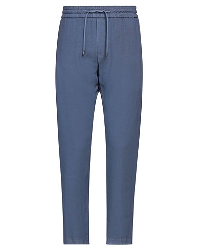 DONDUP Casual trouser Slate blue 62% Linen, 37% Viscose, 1% Elastane