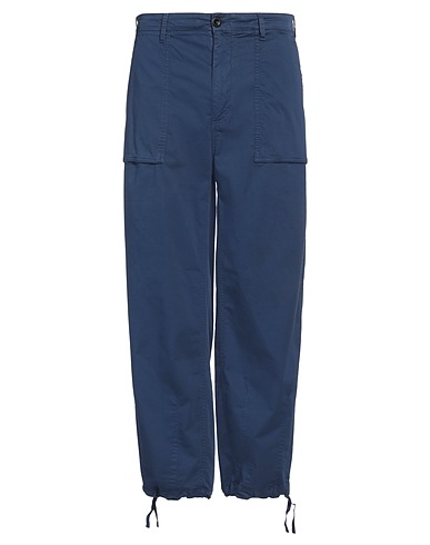 TEN C Casual trouser Navy blue 97% Cotton, 3% Elastane