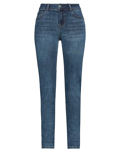 MORGAN DE TOI Denim trousers Blue 72% Cotton, 24% Polyester, 3% Viscose, 1% Elastane