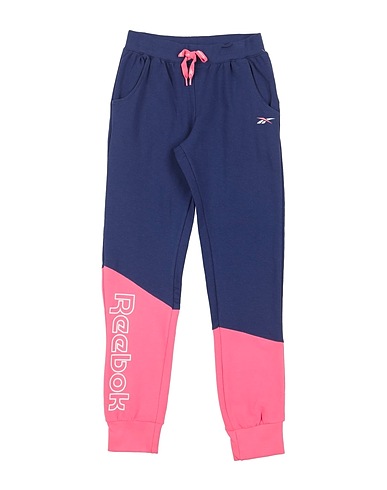 REEBOK Casual trouser Navy blue 70% Cotton, 26% Polyester, 4% Elastane