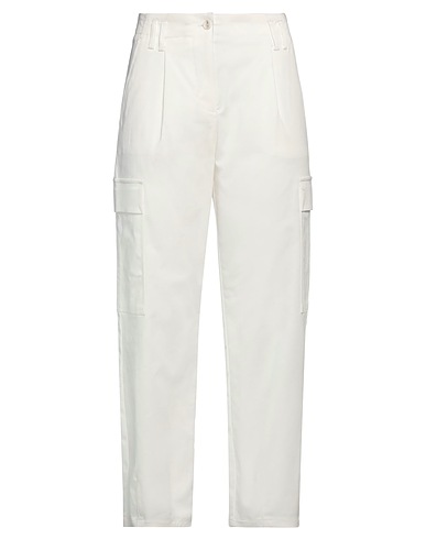 CARACTÈRE Casual trouser White 97% Cotton, 3% Elastane