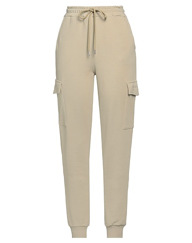 CAMOUFLAGE COUTURE Casual trouser Sage green 87% Cotton, 13% Polyester