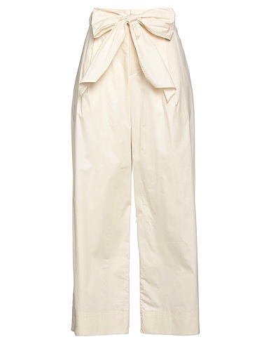 PSOPHĺA Casual trouser Ivory 100% Cotton