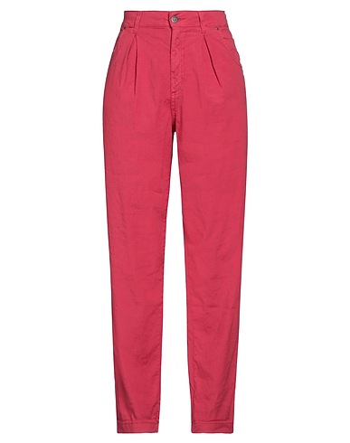 CIGALA'S Casual trouser Magenta 58% Linen, 40% Cotton, 2% Elastane