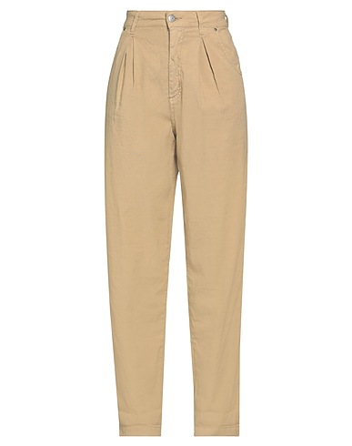 CIGALA'S Casual pants Sand 58% Linen, 40% Cotton, 2% Elastane