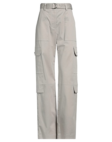 MSGM Casual trouser Light grey 98% Cotton, 2% Elastane