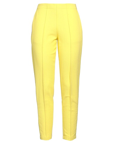 BRUNO MANETTI Casual trouser Yellow 100% Cotton