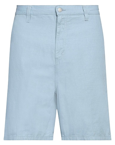 CARHARTT Shorts & Bermuda BLU CHIARO 61% Cotton, 39% Linen