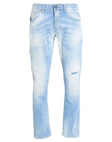 DONDUP Denim trousers Blue 89% Cotton, 11% Elastomultiester