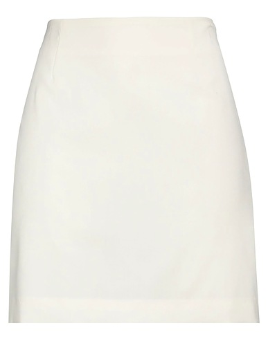 MANUEL RITZ Mini skirt Ivory 100% Virgin Wool
