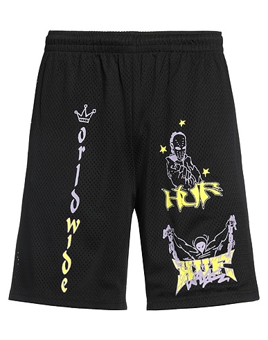 HUF Shorts & Bermuda Black 100% Polyester