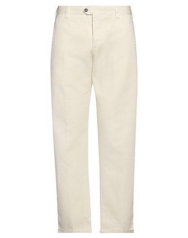 PT Torino Casual trouser Ivory 75% Cotton, 23% Linen, 2% Elastane