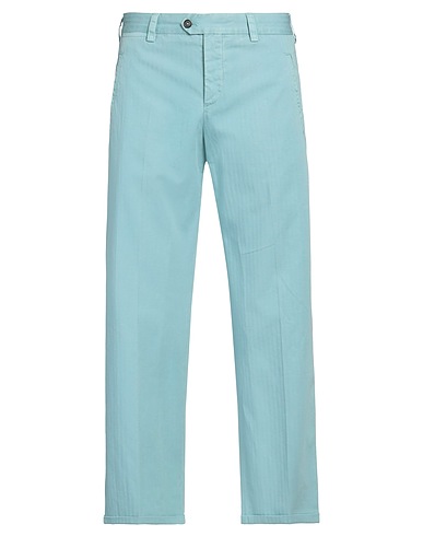 PT Torino Pantalone Celeste 75% Cotone, 23% Lino, 2% Elastan