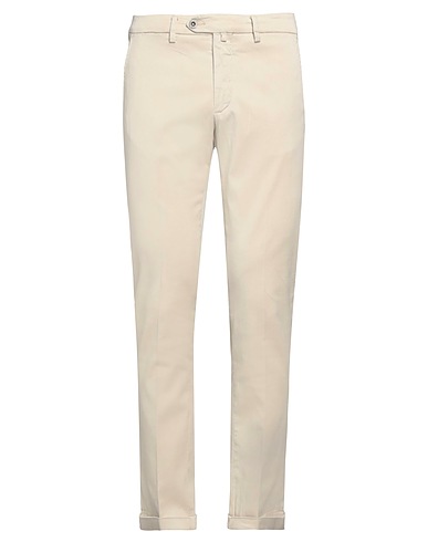B SETTECENTO Casual trouser Beige 60% Lyocell, 38% Cotton, 2% Elastane