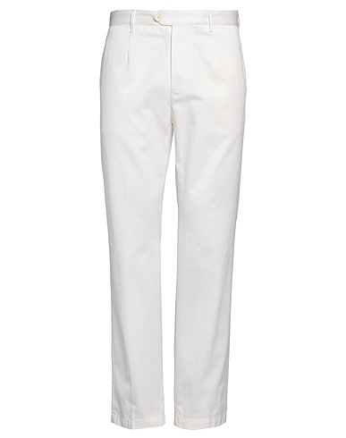 TELA GENOVA Casual pants Ivory 100% Cotton