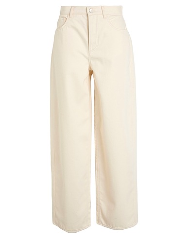 MAX&Co. Denim trousers STAZZO
 Cream 100% Cotton