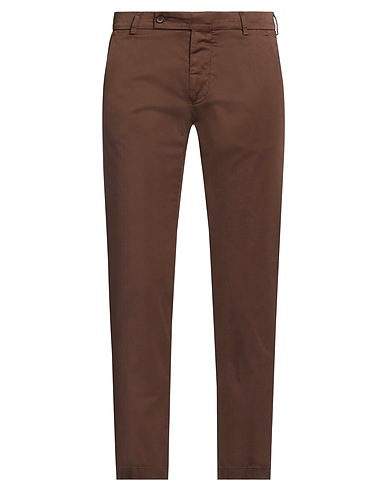 BERWICH Casual pants Chocolate brown 97% Cotton, 3% Elastane