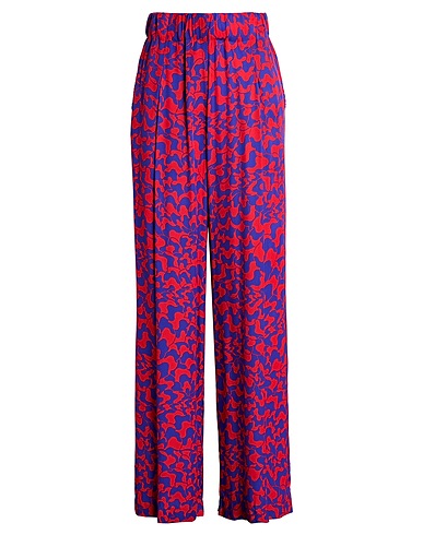 DRIES VAN NOTEN Pantalone Rosso 100% Viscosa