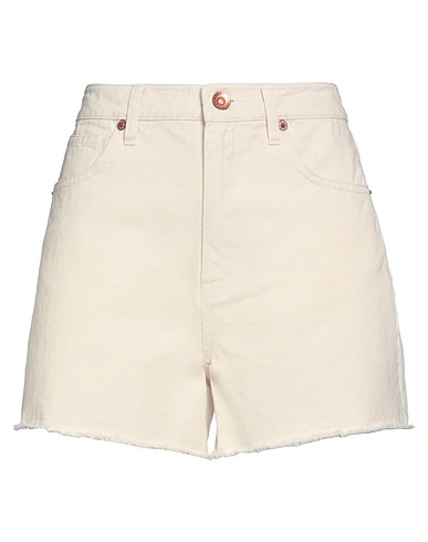 BRIXTON Denim shorts Cream 100% Cotton