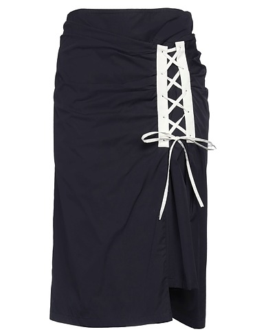 DRIES VAN NOTEN Jupe mi-longue Bleu nuit 100% Coton