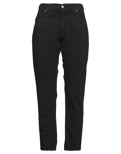 2W2M Denim trousers Black 100% Cotton