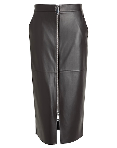 MAX&Co. Midi skirt OPALINE Dark brown 100% Polyester
