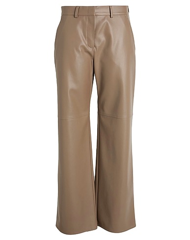 MAX&Co. Pants GLOSSY NOCCIOLA 100% Polyester, Polyurethane coated