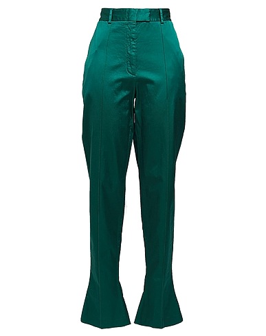 CELLAR DOOR Casual pants Emerald green 59% Cotton, 37% Viscose, 4% Elastane